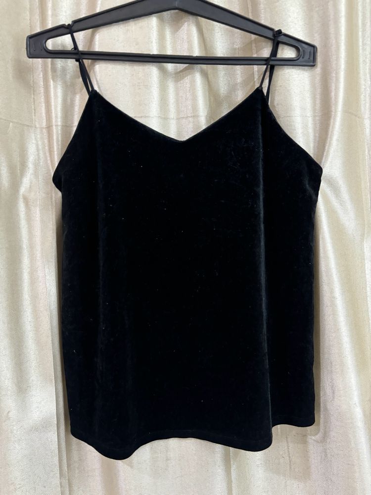 Black velvet Top