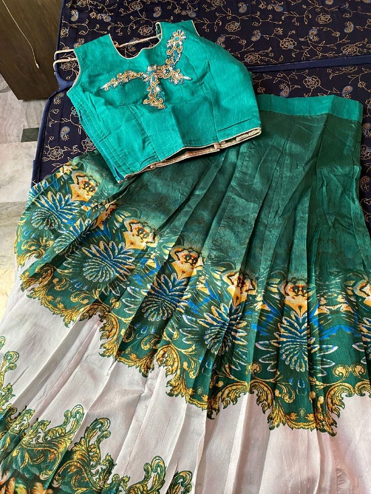 New Peacock Lehenga Choli Dupatta Semi Stitched