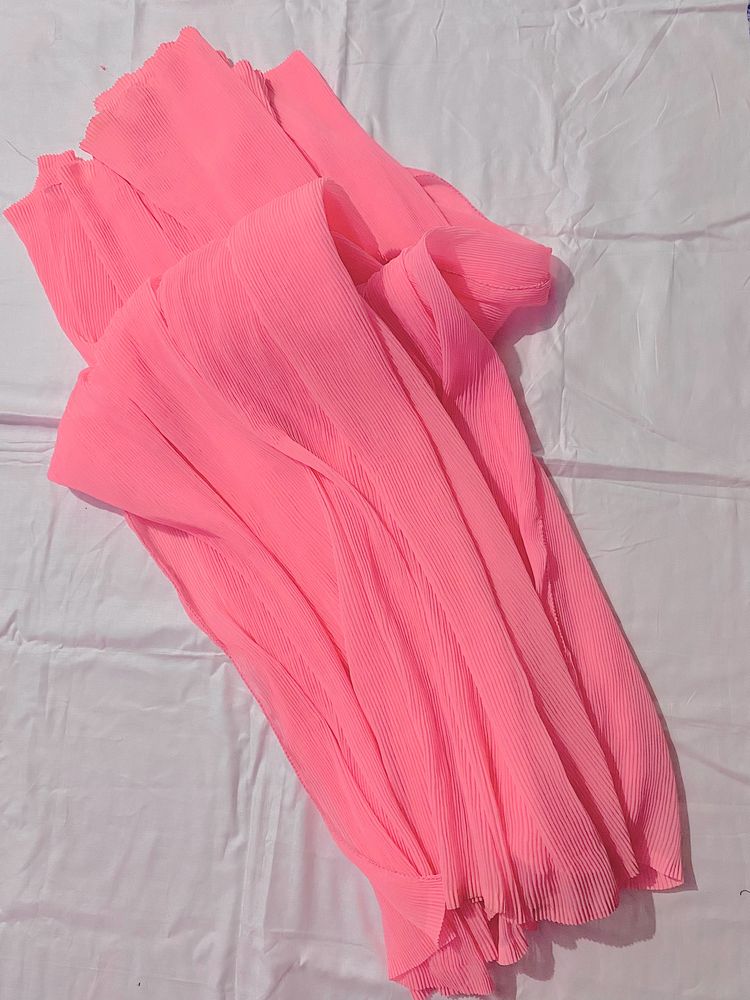 Pink Sari With Blouse