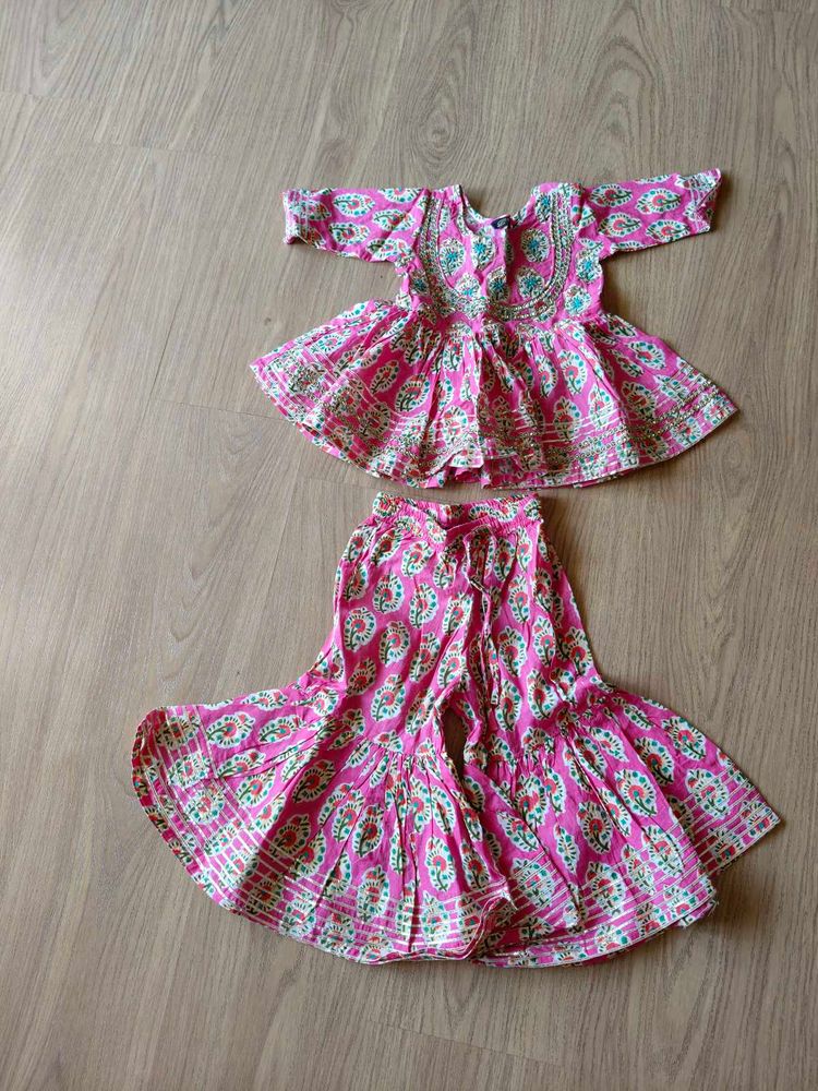 Baby Pink Ethnic Dress