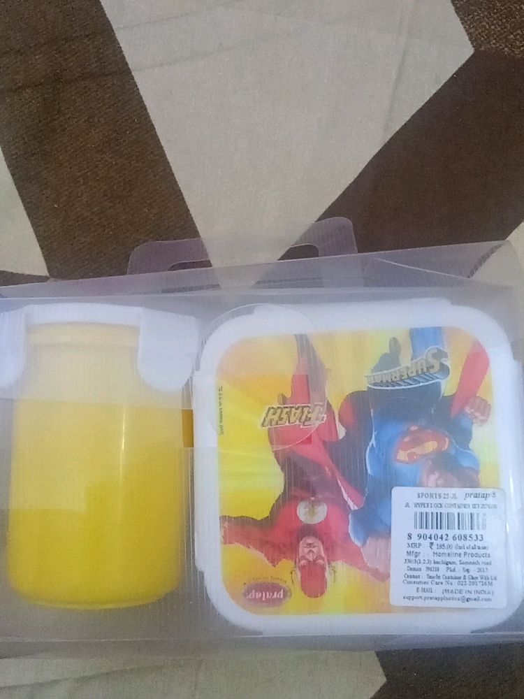 Yellow Lunch Box With A Tumbler