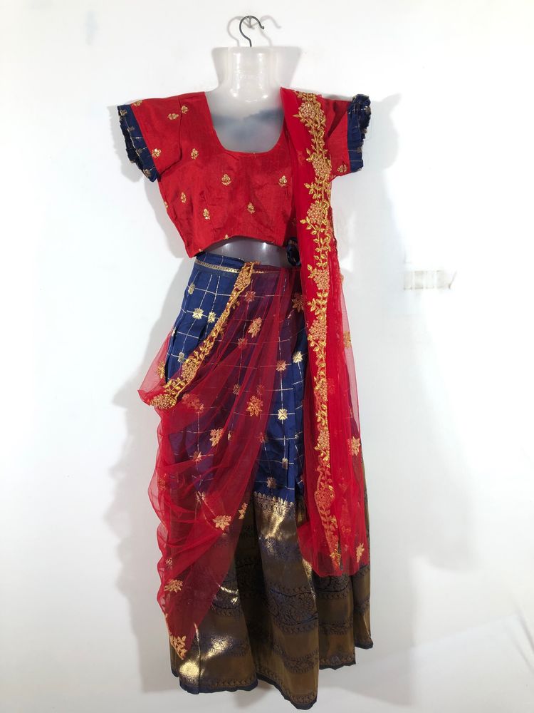 Navy Blue&Red Ethnic Set(Girl’s)