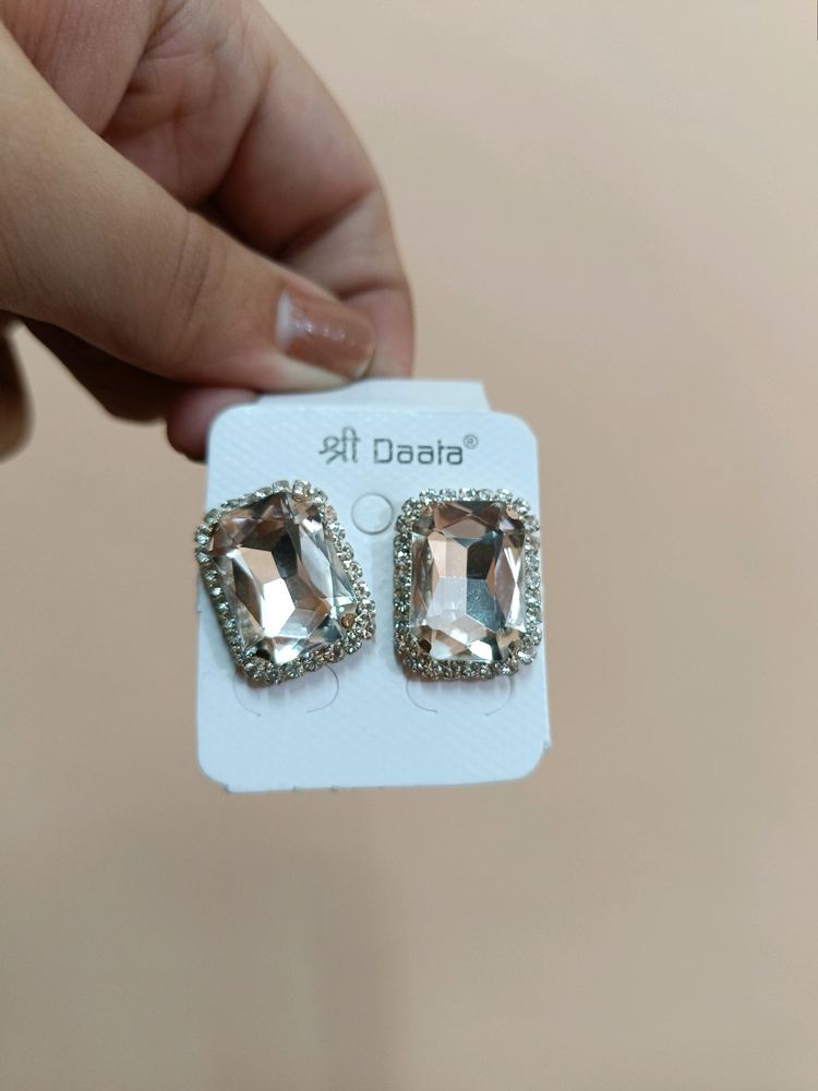 Diamond Look A Like Earrings Stud