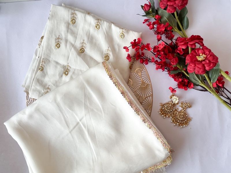 White Upadda Silk Saree