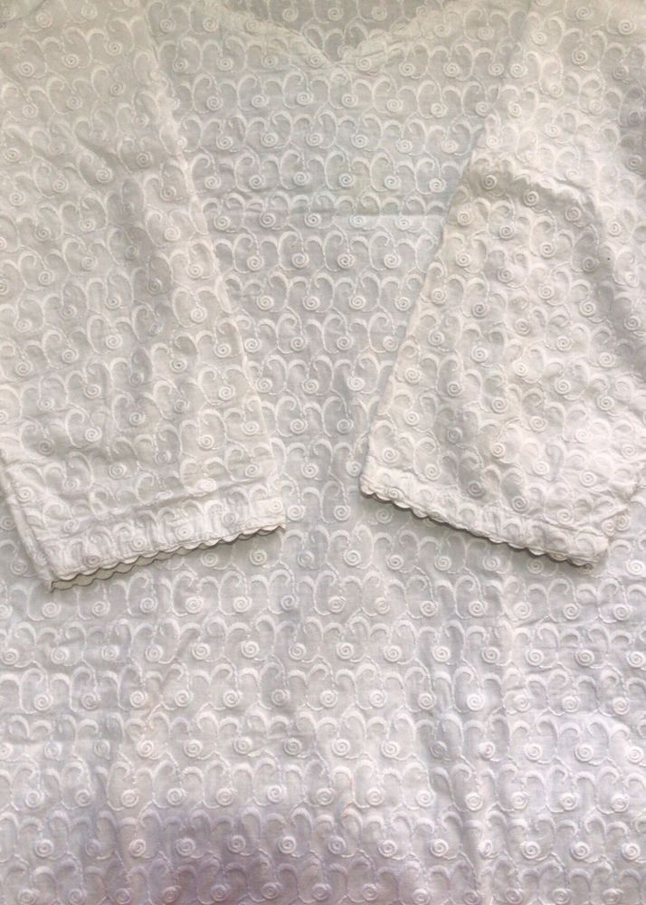 Pure White Chikankari Set