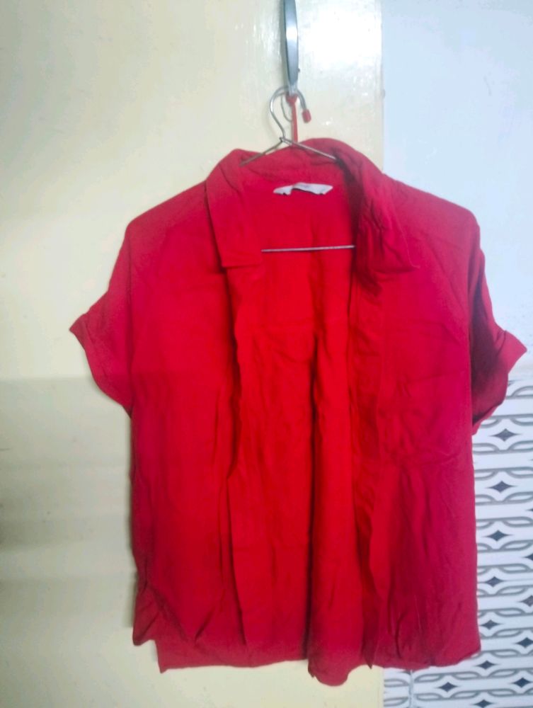 Red Crop Shirt