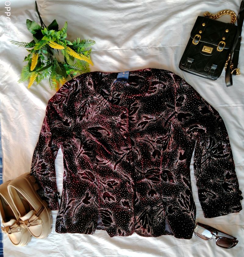 Velvet Glitter Coat