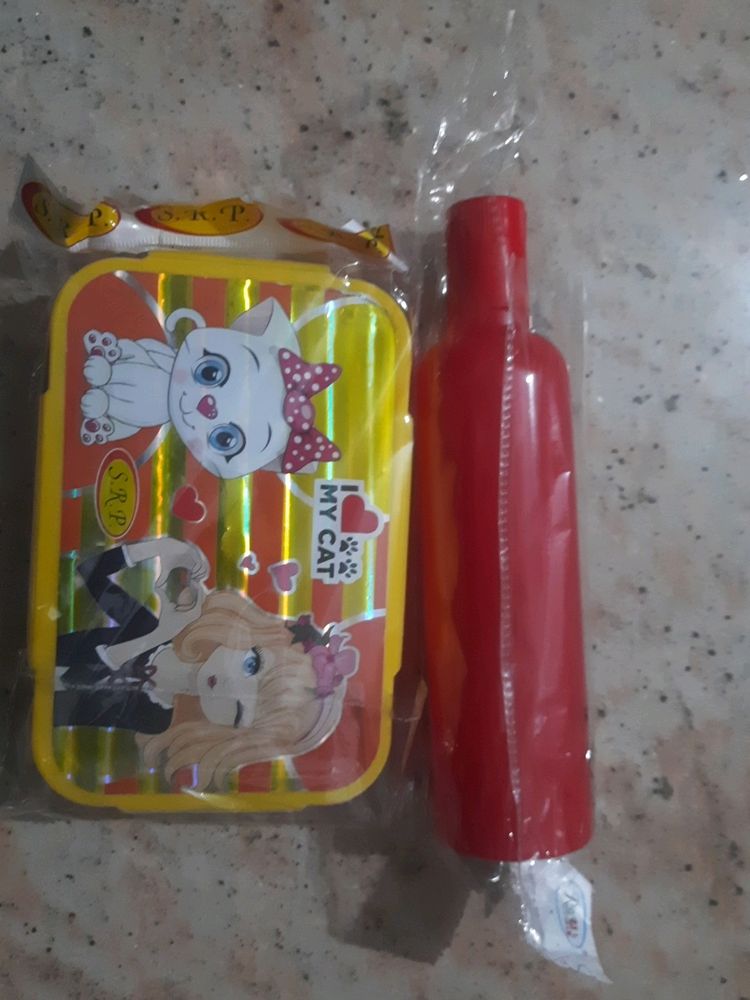 New Plastic Lunch Boxwith Water Bottle For Kid