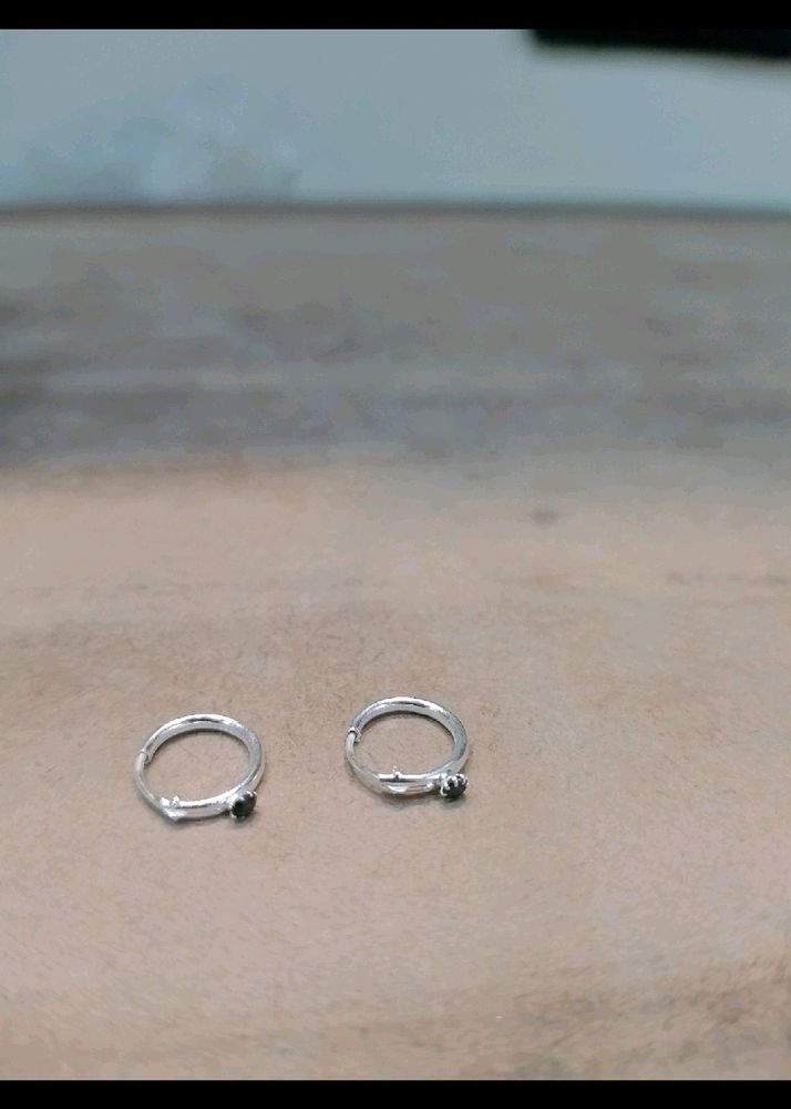 Plain & Diamond Bali Pairs Pure Silver