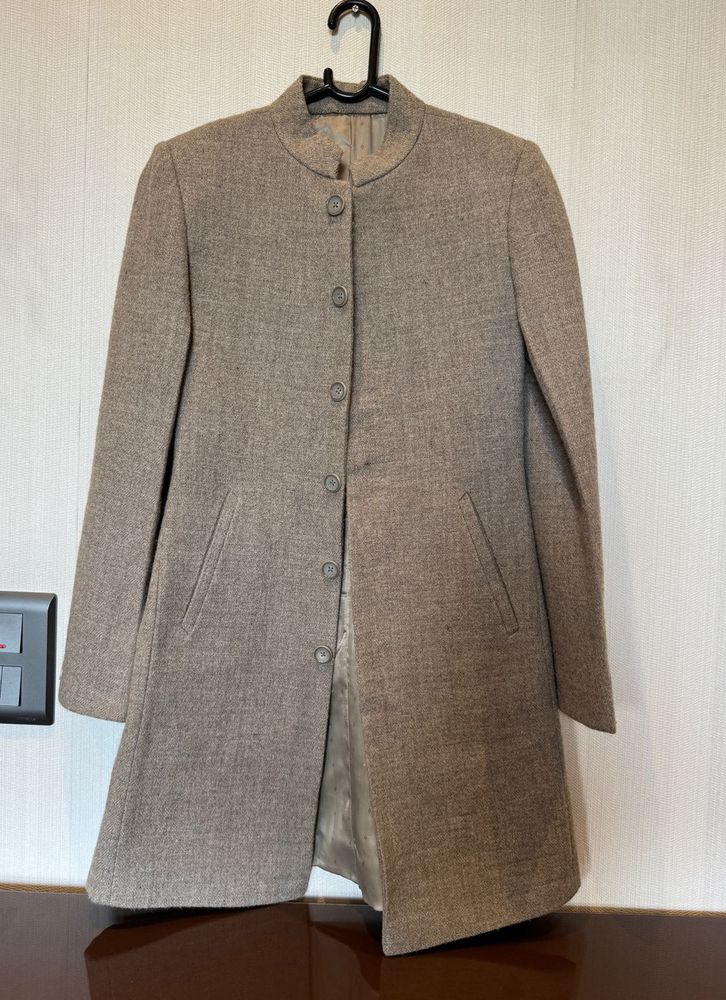 Tailored Classic Wool Blend Long Coat