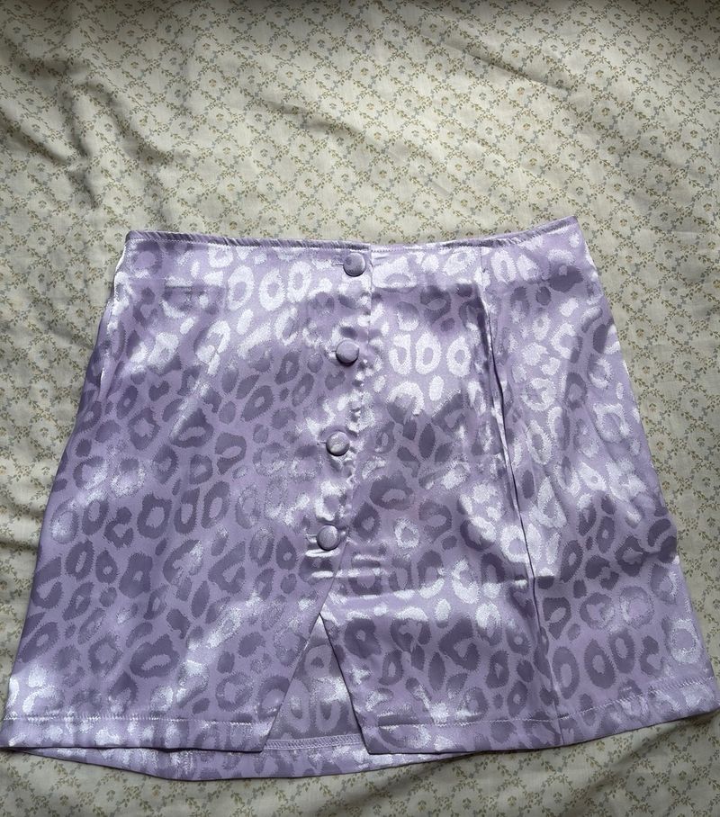 Lavender Animal Print Skirt