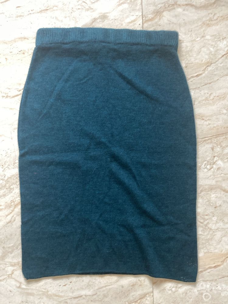 Teal Blue Chemistry Pencil Skirt