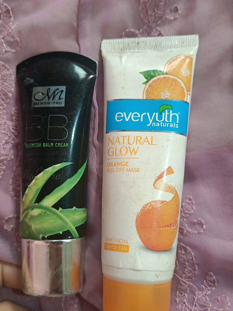 2 Pc  Menow Pro Foundation &  Peel Off Mask