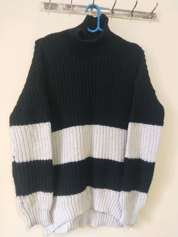 Woollen Sweater With High Neck