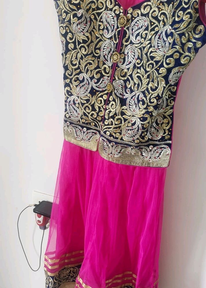 Preety Magenta Anarkali Kurti!!