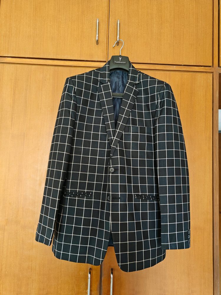 Black Checked Blazer From manq