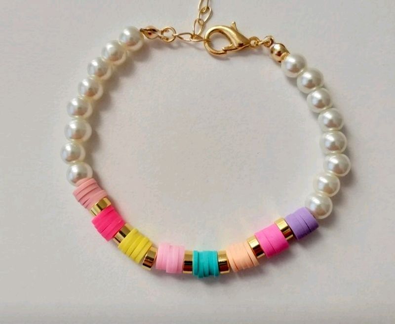 Handmade Fimo Beads Bracelet