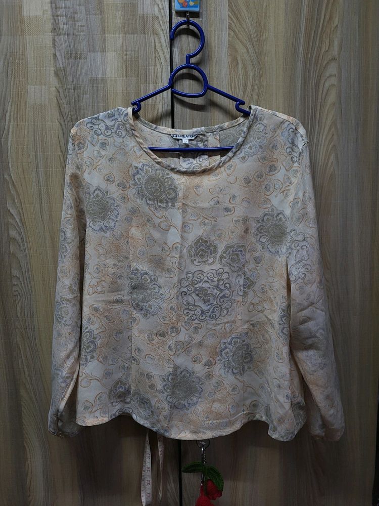 Soft Petals Vintage Print Blouse