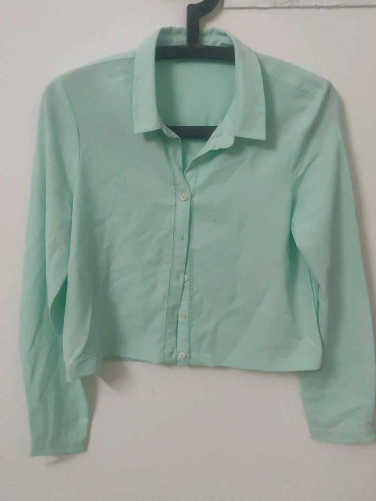 Mint Crop Shirt