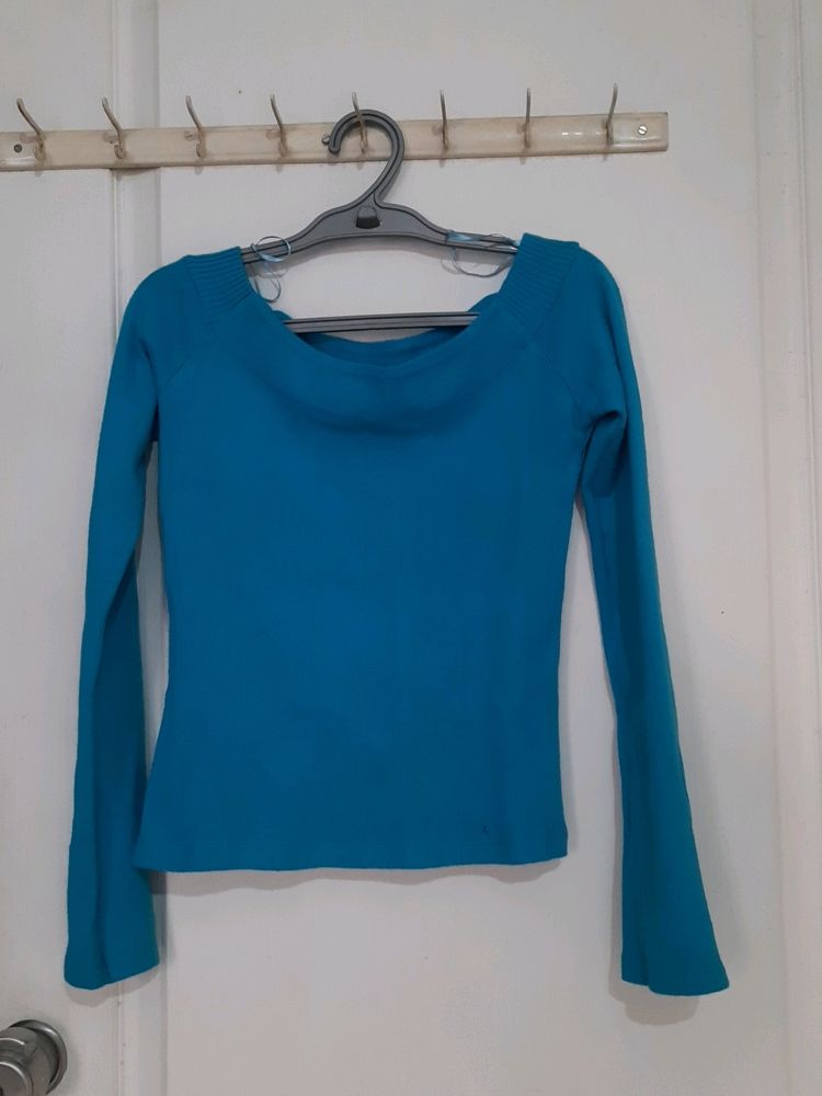 Blue Full Sleeves Top