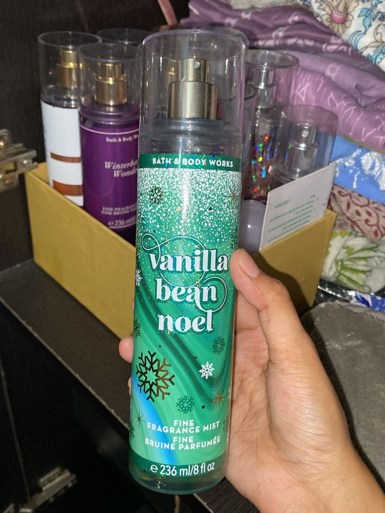 Bath and body works mist Vanilla bean noel