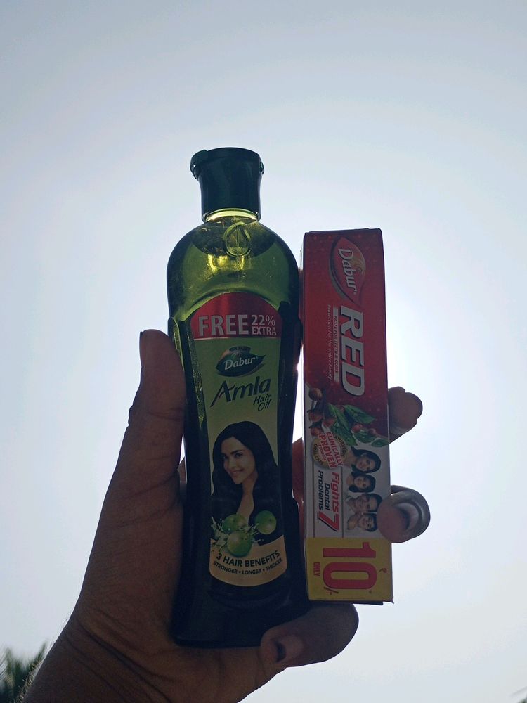 Dabur Hair Oil And 10rs Toothpaste Freee!