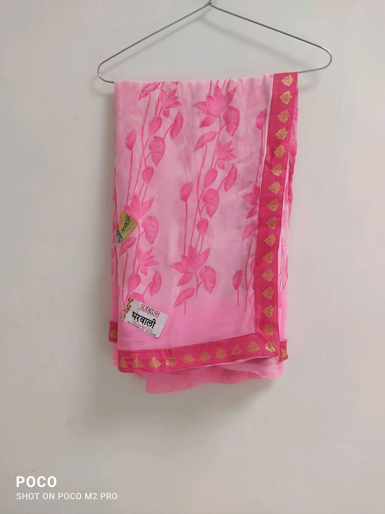 New Pink Saree