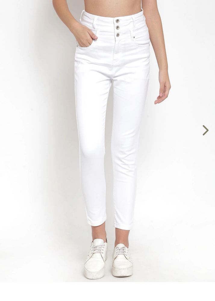 White High Waist Global Republic Jeans