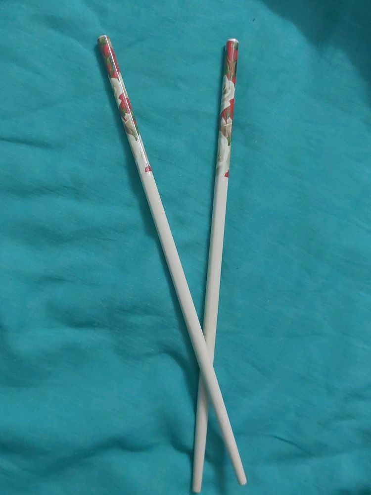 Light Weight Chop Sticks With Floral Print