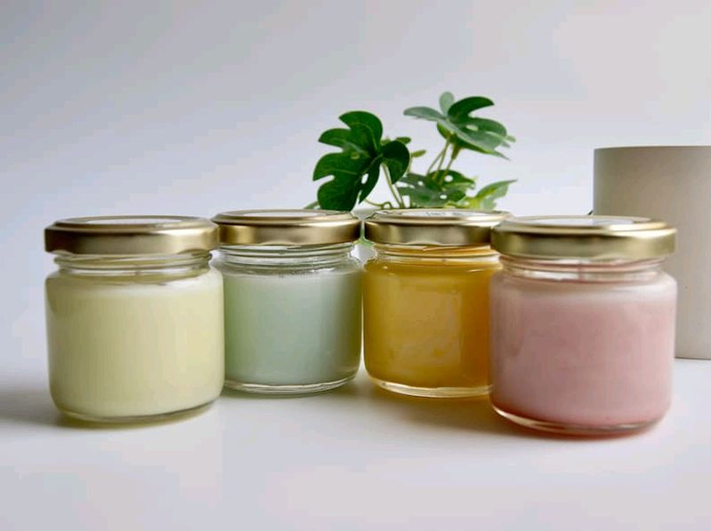 4 Pcs set Mini Soy Wax Jar Candles