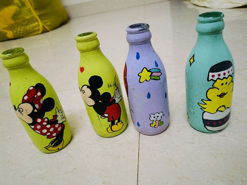 4 Cartoon Bottles