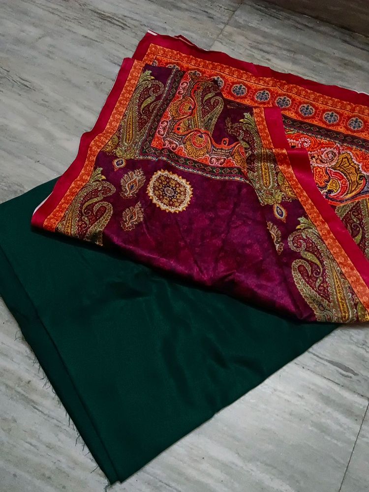 Pashmina Suit With Velvet Dupta