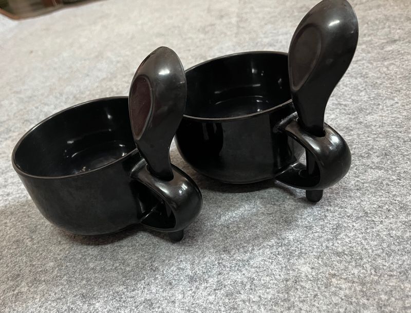 Milton Set Of 2 Soup Bowls With Spoons