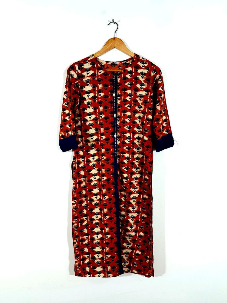 Brown Printed Kurta (Women's)