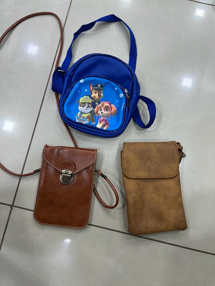 Kids and woman sling bag combo