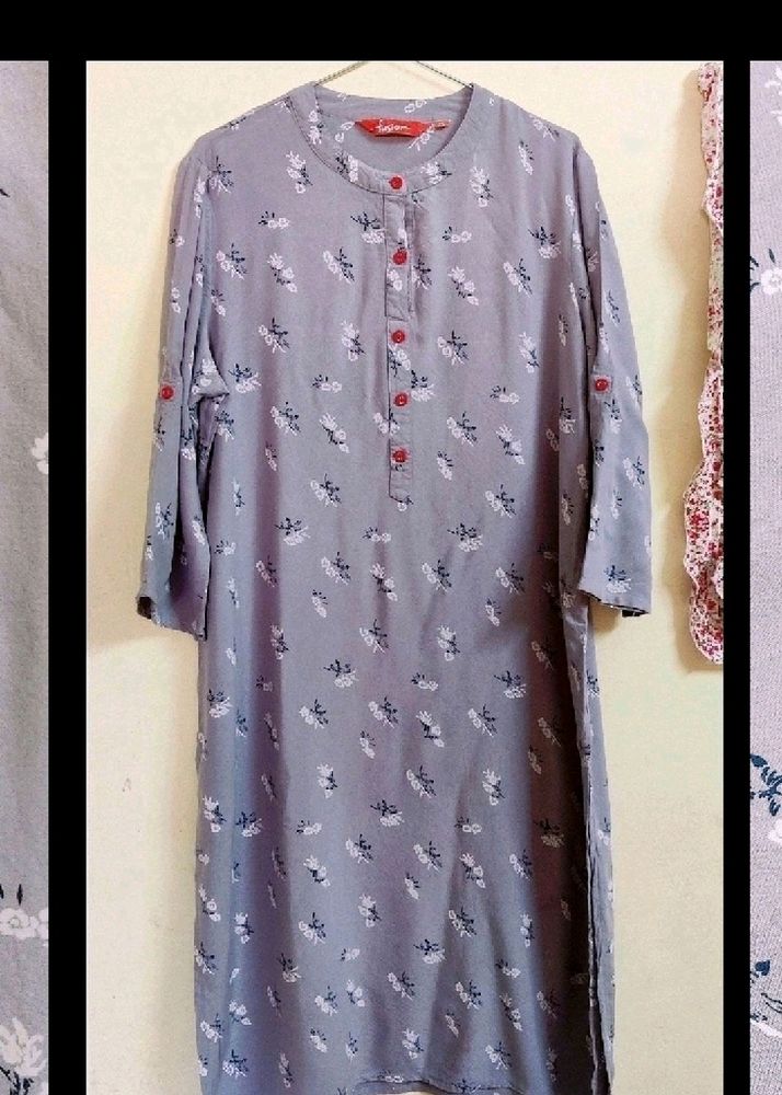 Fusion Grey Kurti