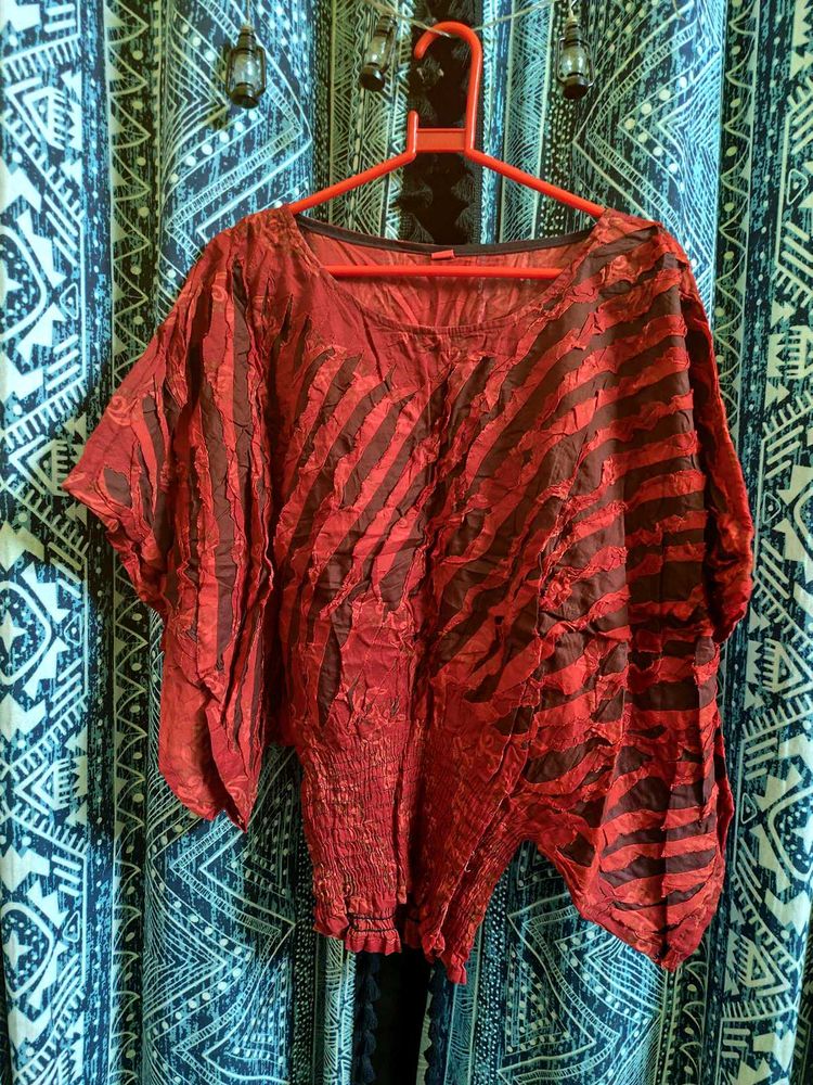 Pure Cotton Rustic Look Kaftan Top