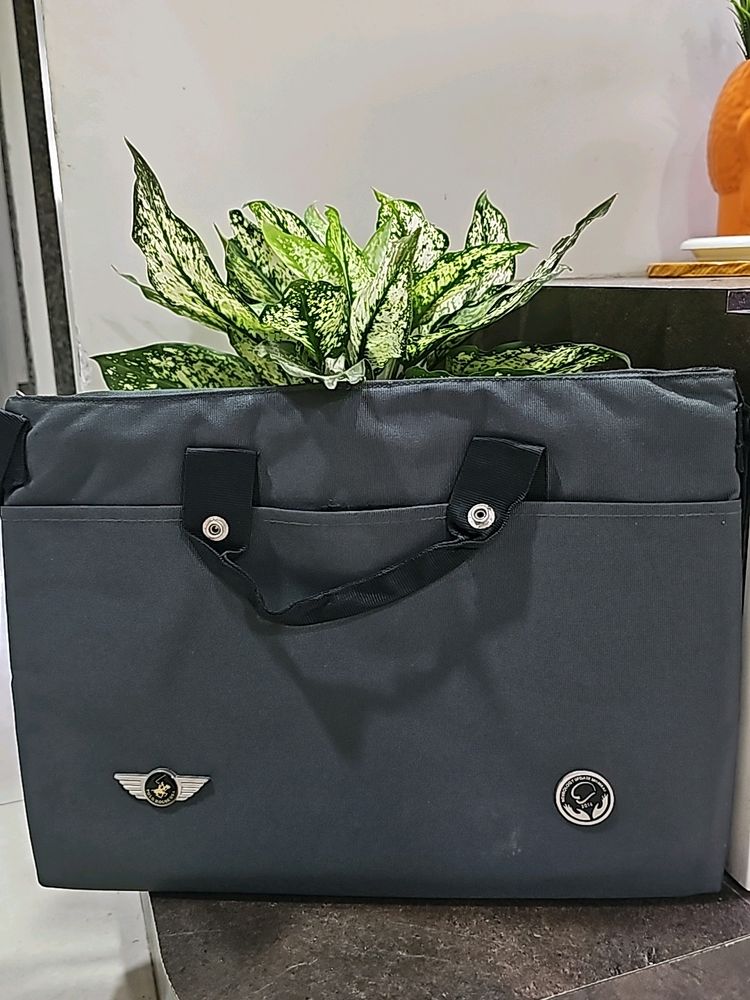 Grey Office Cum Laptop Bag