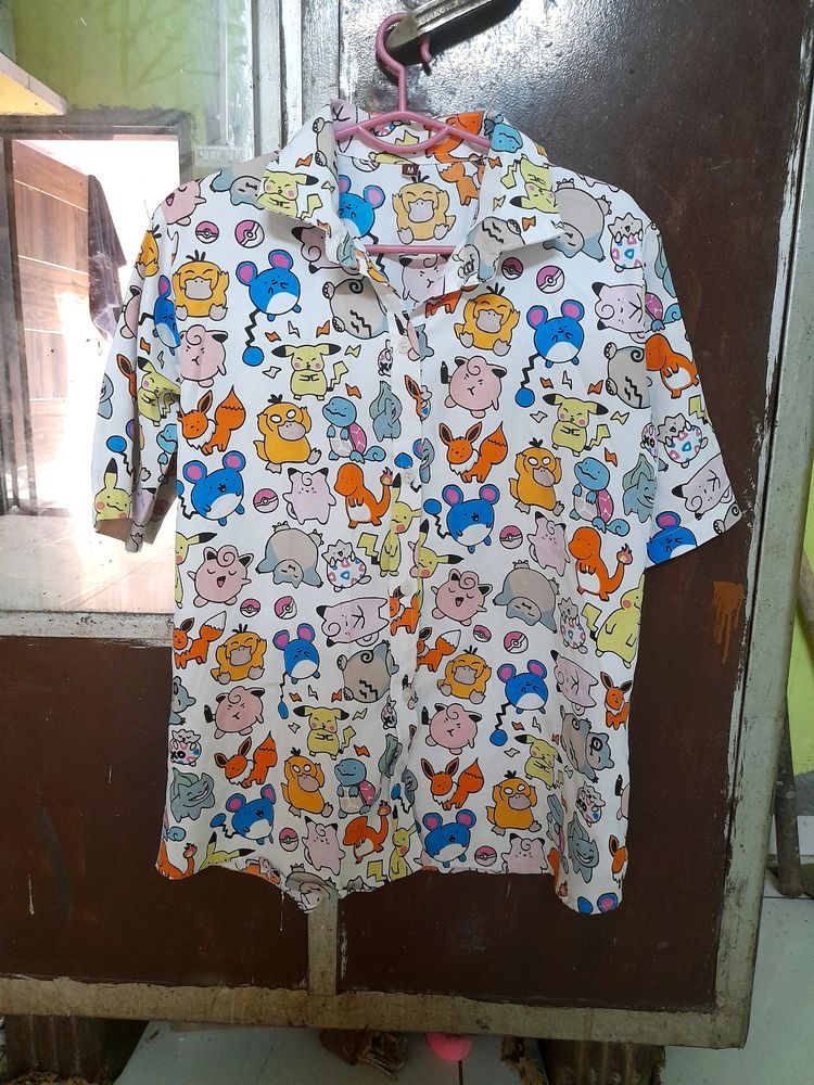 Pokemon Printed Shirt For Girls