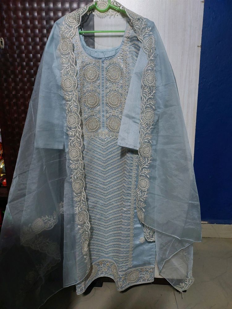 Organza Pakistani Kurta With Plazo Set