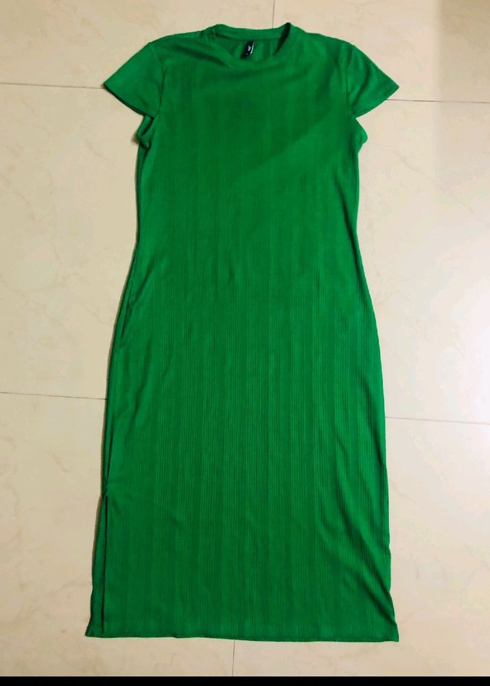 Women Ribbed Branded Dress