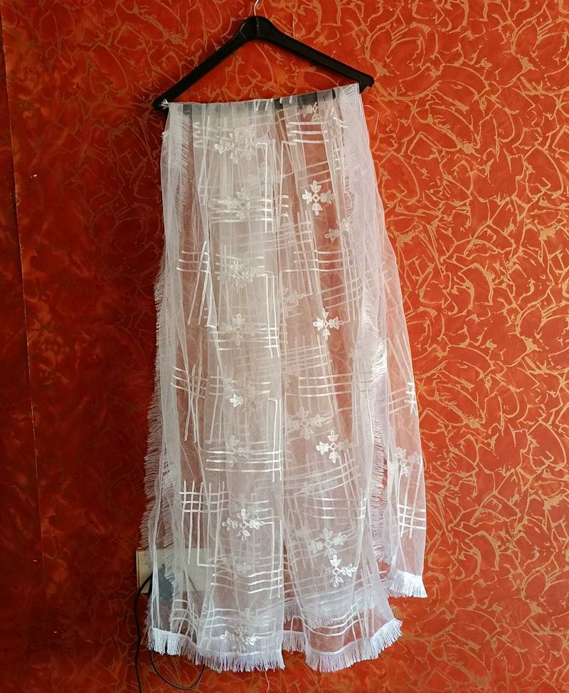 White Net Dupatta