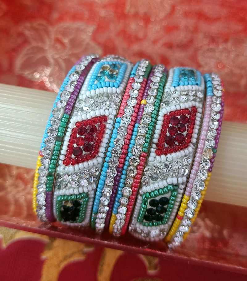 Metal Bangles gem stone