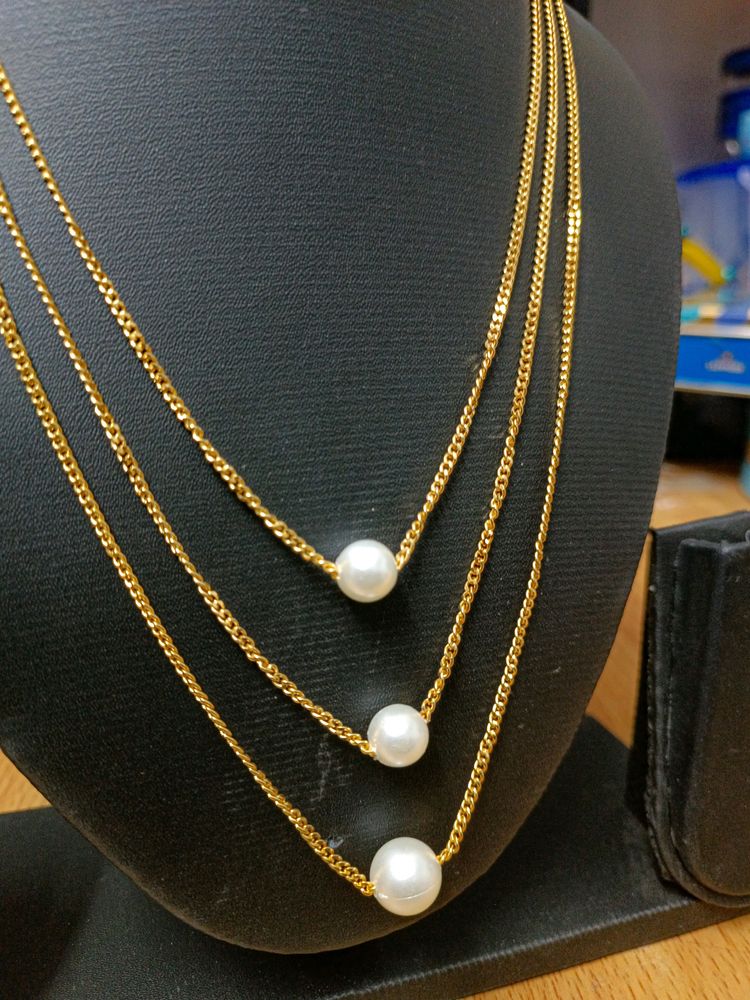 Chain With White Bead