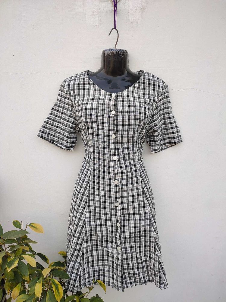 Made In France Checked Dress