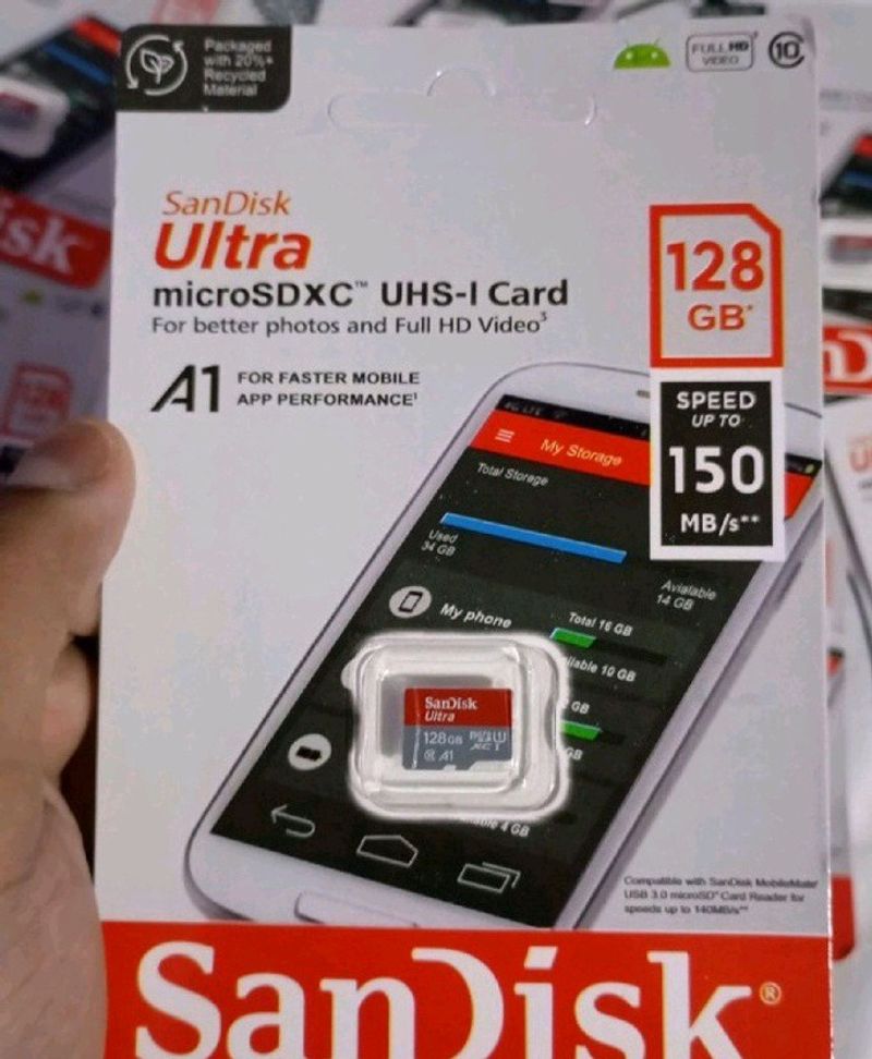 New 128 Gb Sandiak Memory Card( FIX RATE)