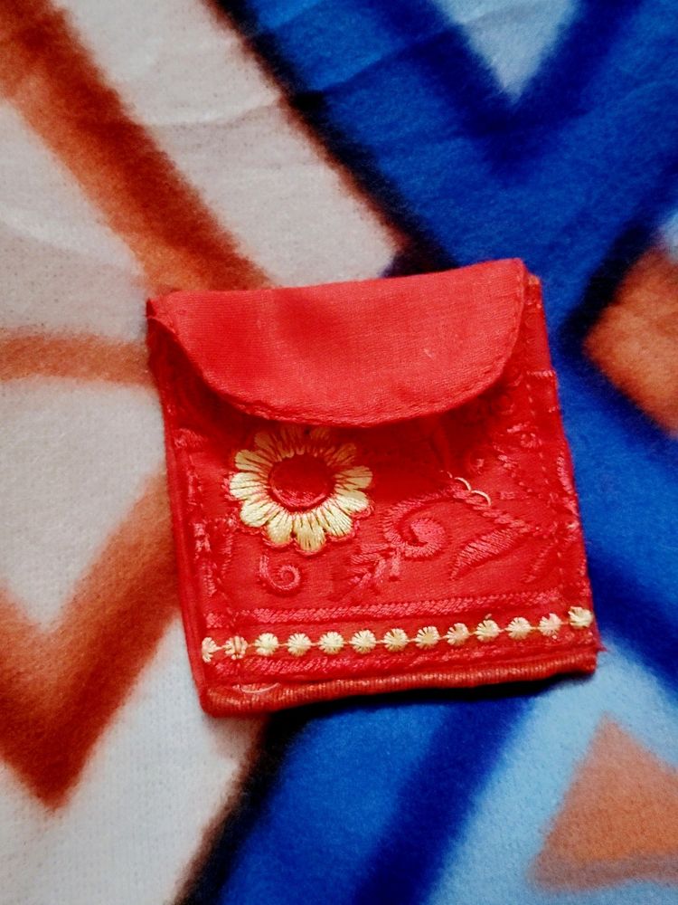 Red Mini Wallet For Ladies