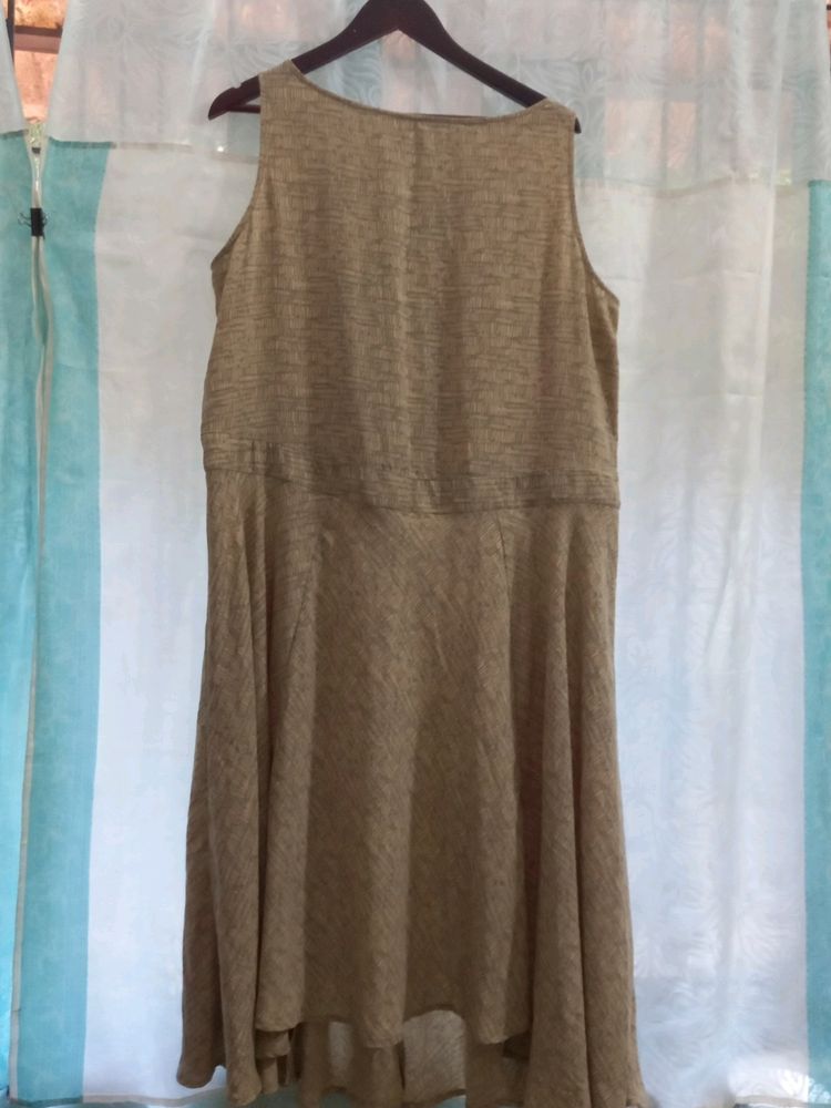 Imported Sleeveless Dress With Slits