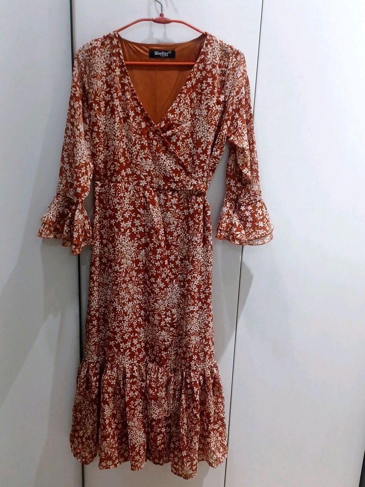 Brown Midi Dress