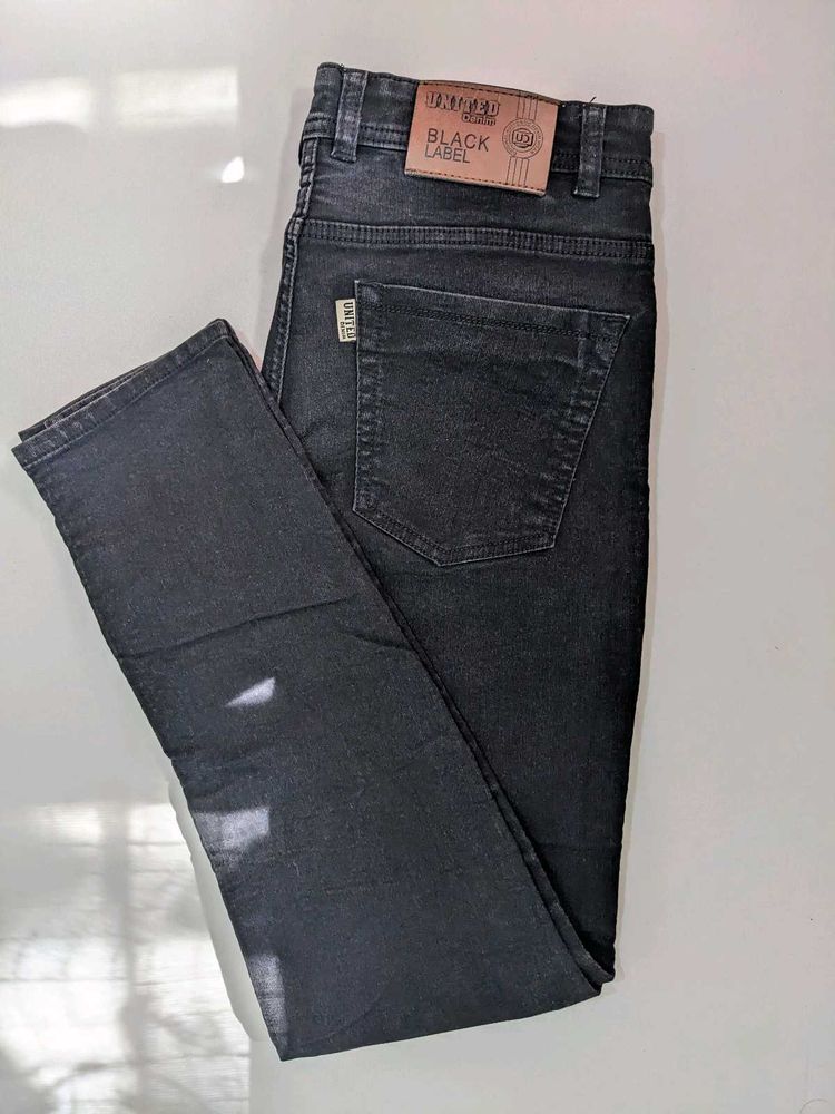 Men's Charcoal Slim Fit Jeans (32)